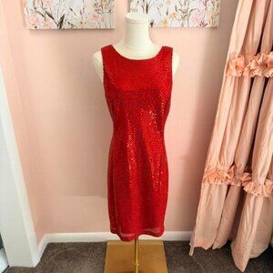 Vintage Rhapsody Red Sequin Party Dress – NWT Made in USA